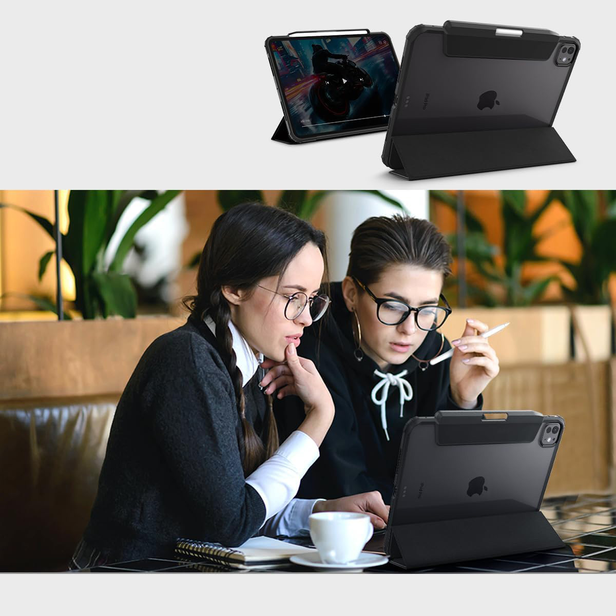 Etui Spigen Ultra Hybrid Pro do iPad Pro 11" 5 gen. 2024, czarno-przezroczyste